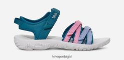 Teva crianças pequenas HP48356 coral azul multi