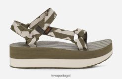 Teva flatform universal feminino HP4850 equilíbrio azeitona queimada