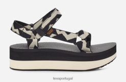 Teva flatform universal feminino HP4851 equilíbrio preto