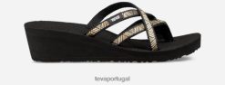 Teva mingau feminino mandalyn wedge ola 2 HP4859 agave preto metálico