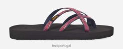 Teva olowahu feminino HP4846 palmas índigo/rosa violeta