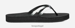 Teva reflip feminino com tiras graduadas HP4892 aura preto/branco