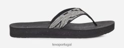 Teva reflip feminino HP48122 ondas preto/branco