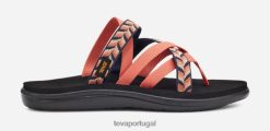 Teva voya zillesa feminina HP48201 laranja geométrica retrô