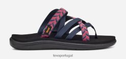Teva voya zillesa feminina HP48202 marinha geométrica retrô